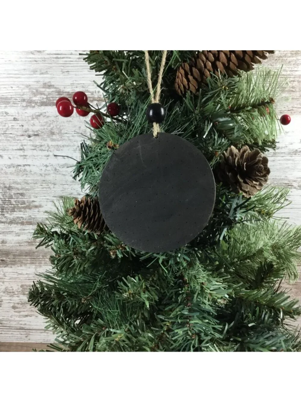 Sheep Rustic Farm Christmas Ornament with Laser-Cut Chicken Wire Pattern